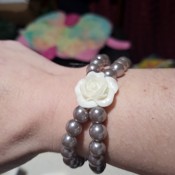 Paparazzi Double Bracelet with Rosette - Picture 4 of 8